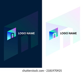 letter m modern logo design template