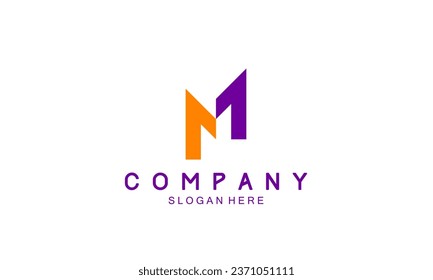 Elementos de la plantilla de diseño de logotipo moderno de la letra M