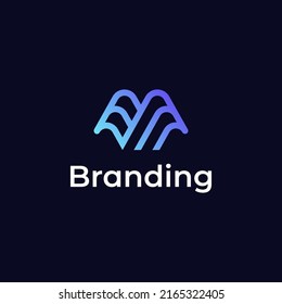 Letter M Modern Logo Template Vector. M monogram logo vector. M symbol vector.
