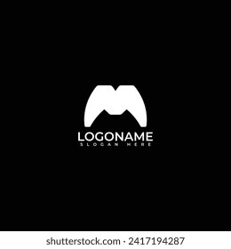 Letter M modern logo vector flat icon design template elements