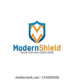 Letter M - Modern Shield Logo Design