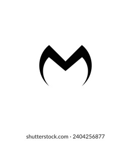 Letter M modern, technology, elegant geometric symbol simple logo vector