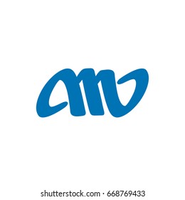 Letter M modern unique logo