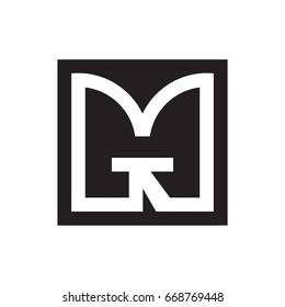 Letter M modern unique logo