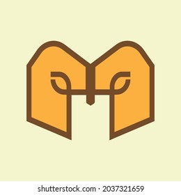Letter M Monkey Or Gorilla Illustration Logo