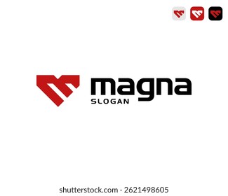 Letra M Monograma Geométrico Abstractas Moderno Simple Minimalista Vector Logo Diseño Ilustración
