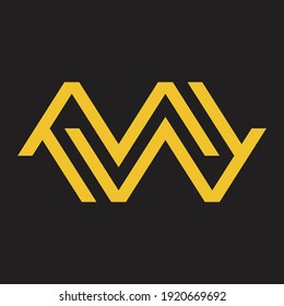 Diseño de logotipo de monograma de la letra M