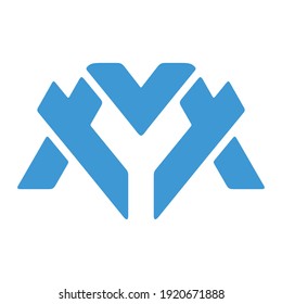 Diseño de logotipo de monograma de la letra M
