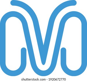 Letter M Monogram Logo Design