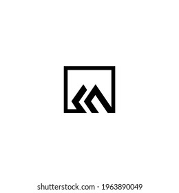 Letter M monogram logo design vector