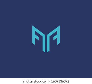 Letter M monogram Logo Icon Minimal emblem design template