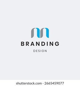 Letter "M" monogram logo isolated 