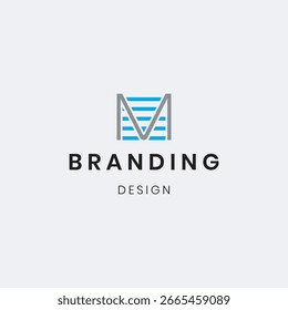 Letter "M" monogram logo isolated 