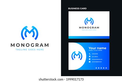 Letter M Monogram Modern Concept Logo Template Vector Illustration