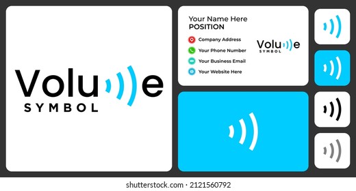 Letter m monogram volume logo design with business card template.