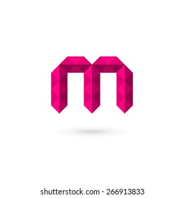 Letter M mosaic logo icon design template elements 