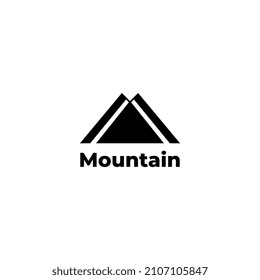 letter M Mountain clever logo