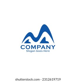 Letter M Mountain Company logo Design