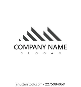 Letter M, Mountain Logo Design Vector
