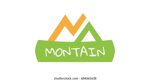Letter M or Mountain logo design template. Brand, icon, badge or label of mountain arrow shape. Creative Concept vector.