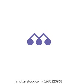 Letter M Mountain logo Icon template design in Vector illustration 