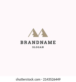 Letter m mountain logo icon design template vector illustration