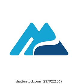 letter M mountain logo icon vector design