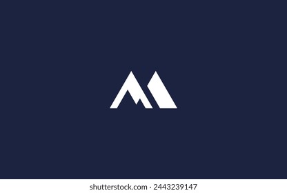 letter m with mountain logo icon design vector design template inspiration