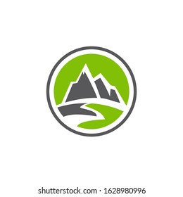 Letter M Mountain logo ideas, stock vector modern