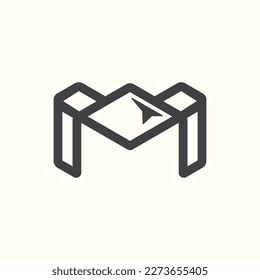 Letter M mountain logo illustration design for your company or business
