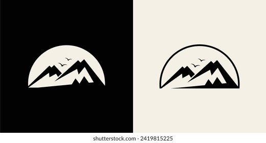the letter M mountain logo is suitable for graphic needs