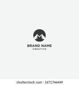 Letter M Mountain logo template design in Vector illustration 