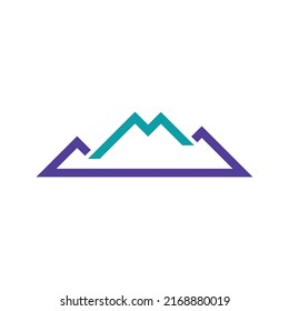 Letter M Mountain Logo Vector