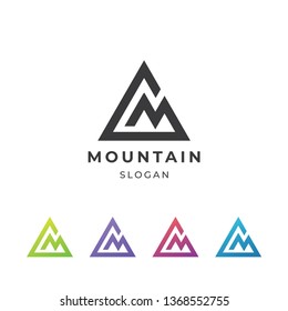 Letter A And M Mountain Logomark