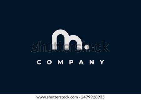 letter m mountain minimal logo