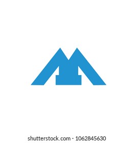 letter m mountain shape logo