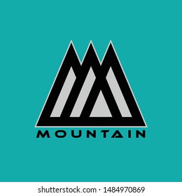 Letter M mountain triangle logo