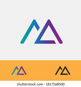 Letter M mountain vector design illustration