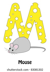 Letter M Mouse Alphabet Children Stock Vector (Royalty Free) 83081302 ...