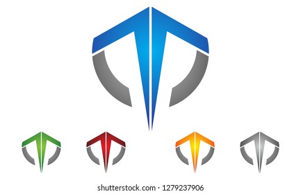Letter M, MT logo modern monogram symbol, Brand, icon, badge or label  shape. Creative Concept vector.