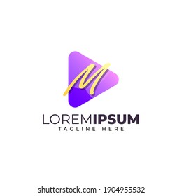 Letra M - logotipo multimedia.