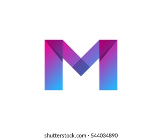 Letter M Multiply Color Logo Design Template Element