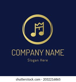 Letter m music sign for logo company
