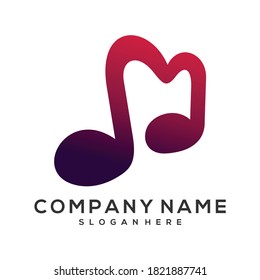 letter m music vector logo