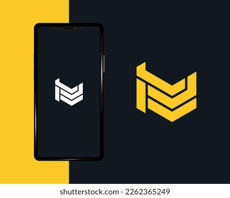 letra M MV NVlogo plantilla de diseño. Emblema lineal minimalista elegante. Elegante elemento vectorial de lujo. Logotipo comercial premium