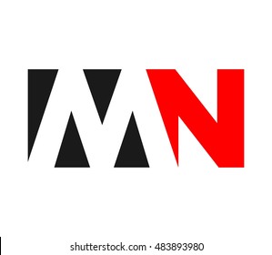 letter M and N logo vector