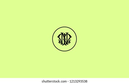 LETTER M AND N SIGNATURE LOGO WITH CIRCLE FRAME FOR LOGO DESIGN OR ILLUSTRATION USE