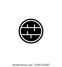 Letter M, N and V circle, line geometric symbol simple logo vector