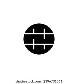Letter M, N and W circle geometric symbol simple logo vector