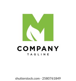 Letter M Nature Leaf Logo Icon Vector